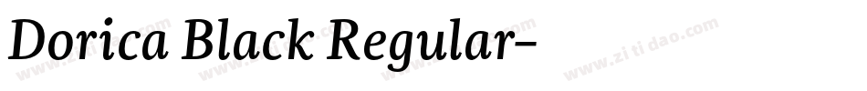 Dorica Black Regular字体转换